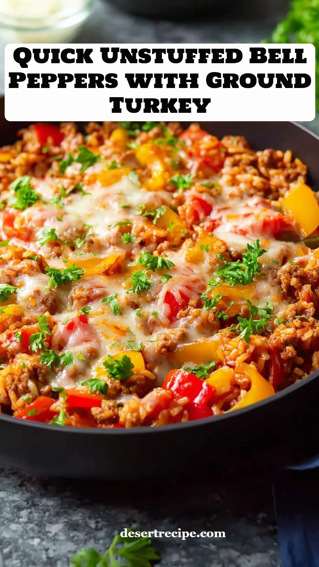 Quick Unstuffed Bell Peppers with Ground Turkey