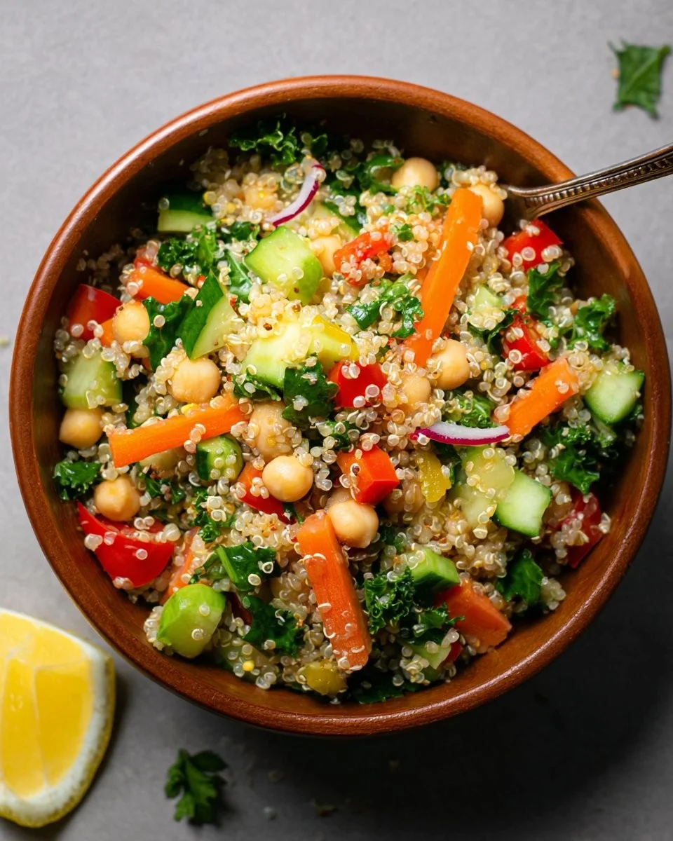 Quinoa Salad with Chickpeas and Vegetables