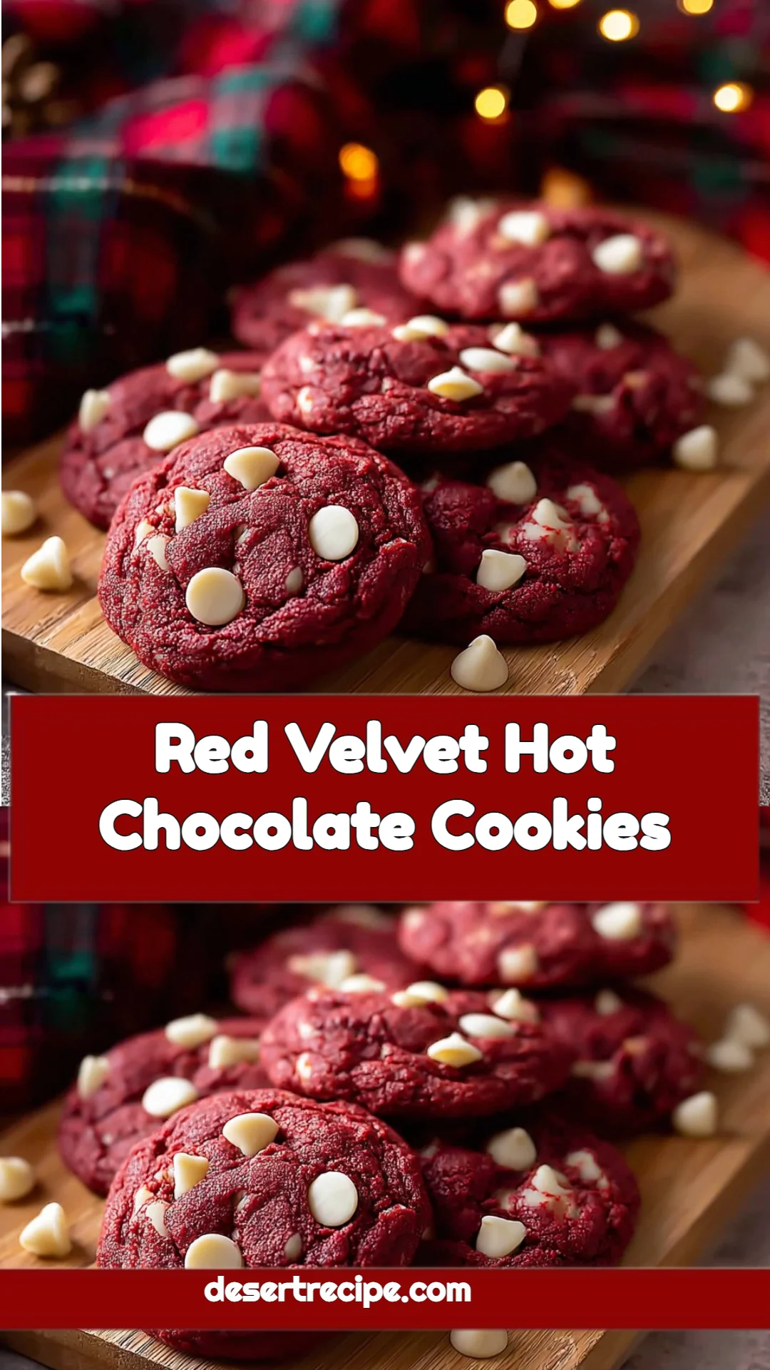 Red Velvet Hot Chocolate Cookies