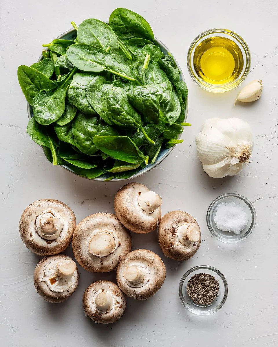Sauteed Mushrooms with Spinach