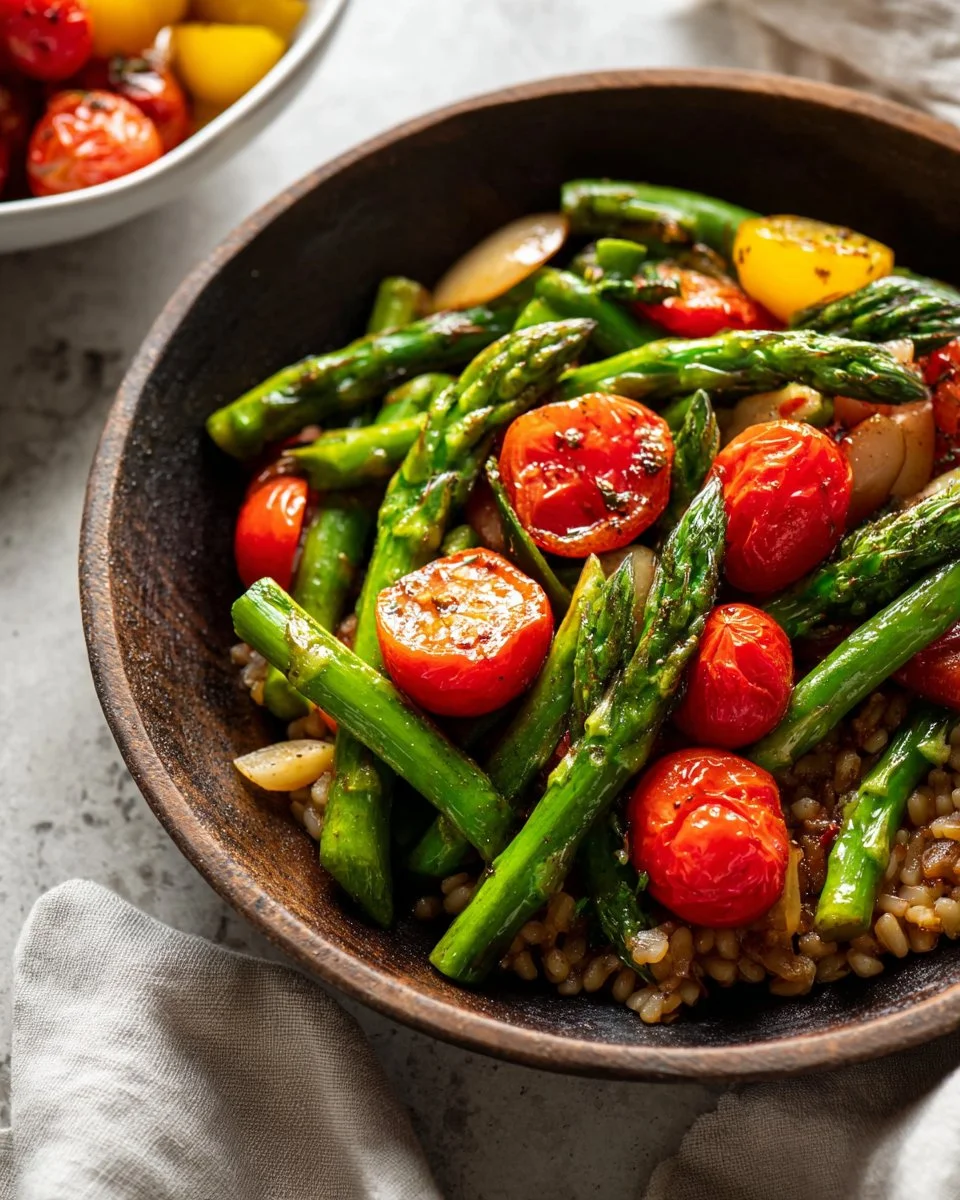 Skillet Asparagus and Tomato Medley