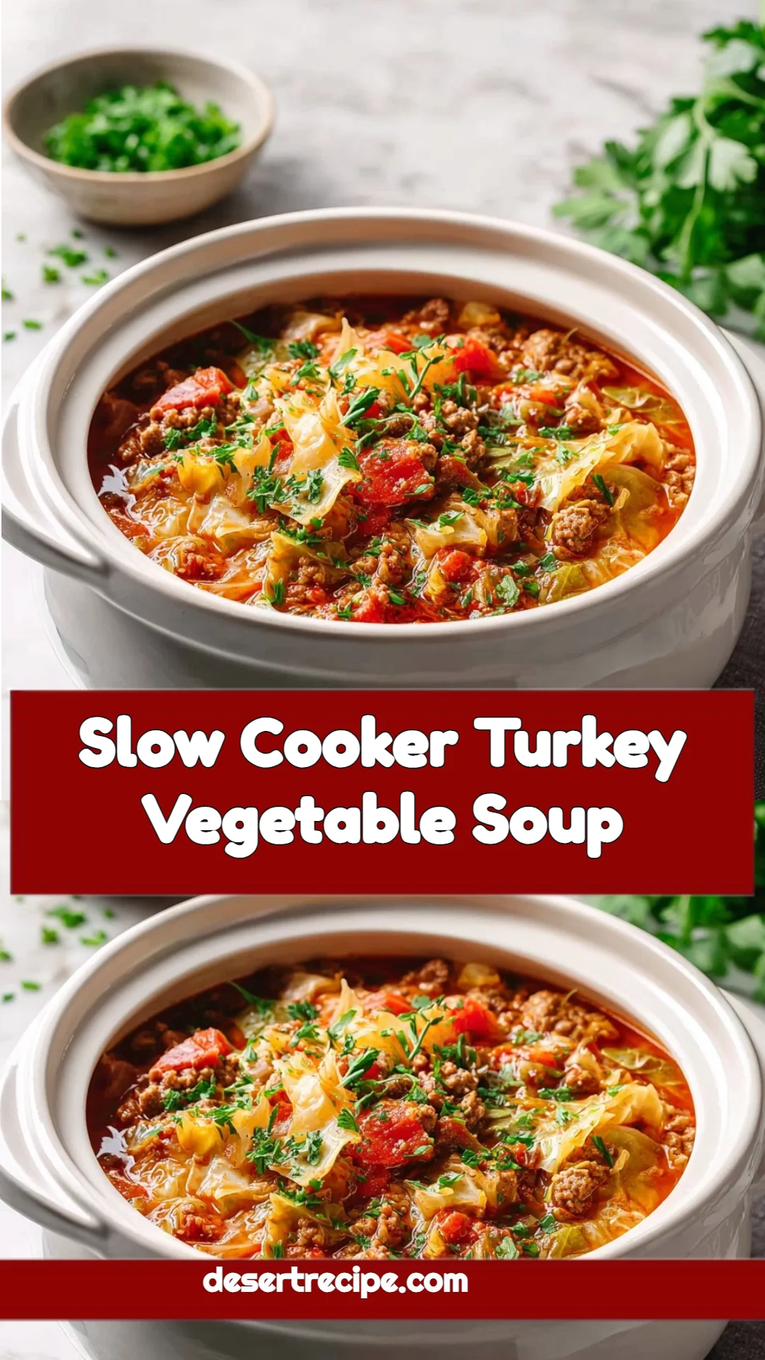 Slow Cooker Turkey Vegetable Soup