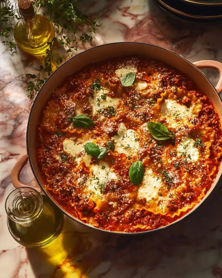 Delicious spinach Italian sausage lasagna soup served in a bowl