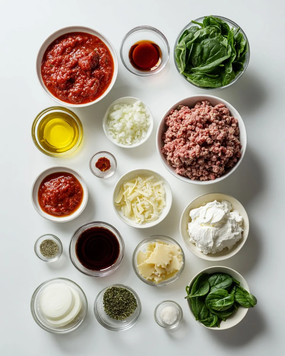 Spinach Italian Sausage Lasagna Soup