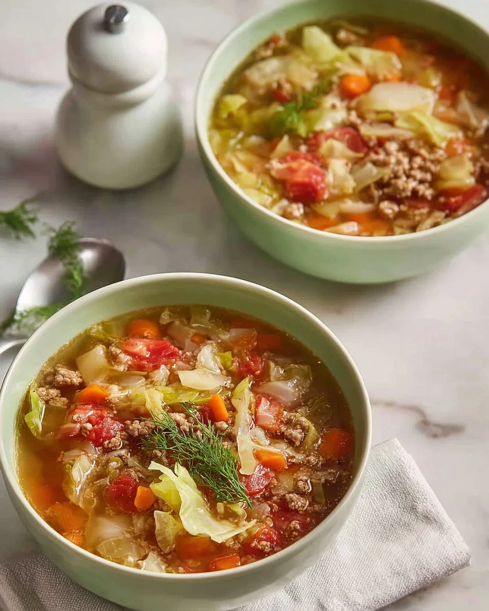 Traditional Stuffed Cabbage Soup with Ground Turkey