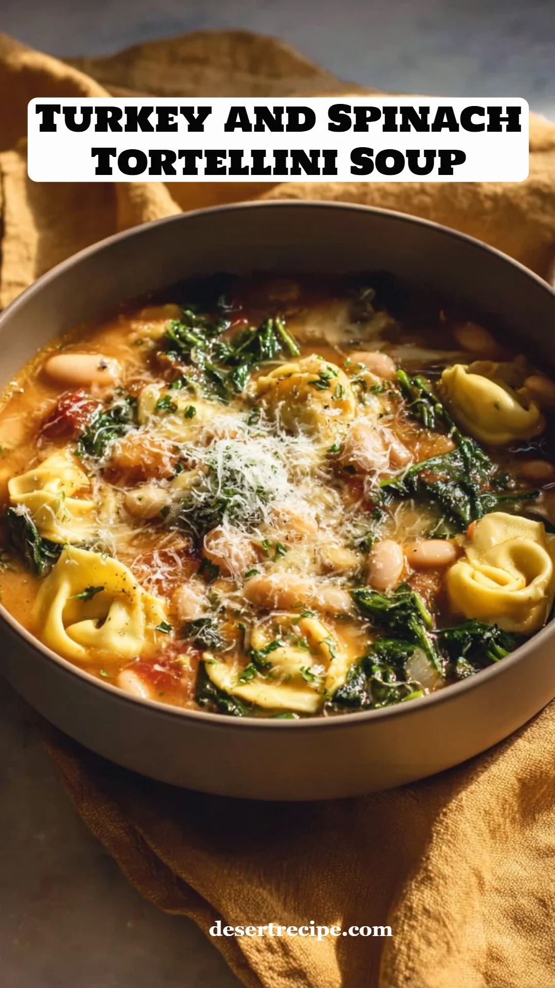 Turkey and Spinach Tortellini Soup