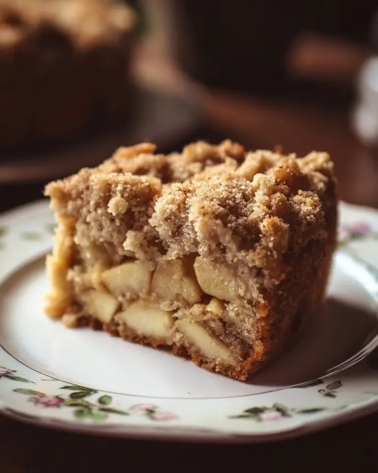 Apple cinnamon crumb cake with a delicious crumb topping