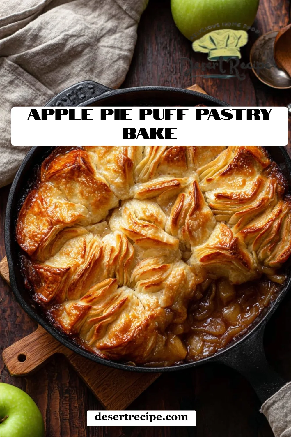 Apple Pie Puff Pastry Bake