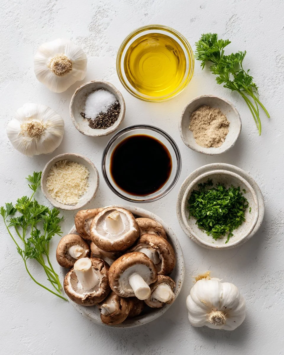 Balsamic Soy Roasted Garlic Mushrooms