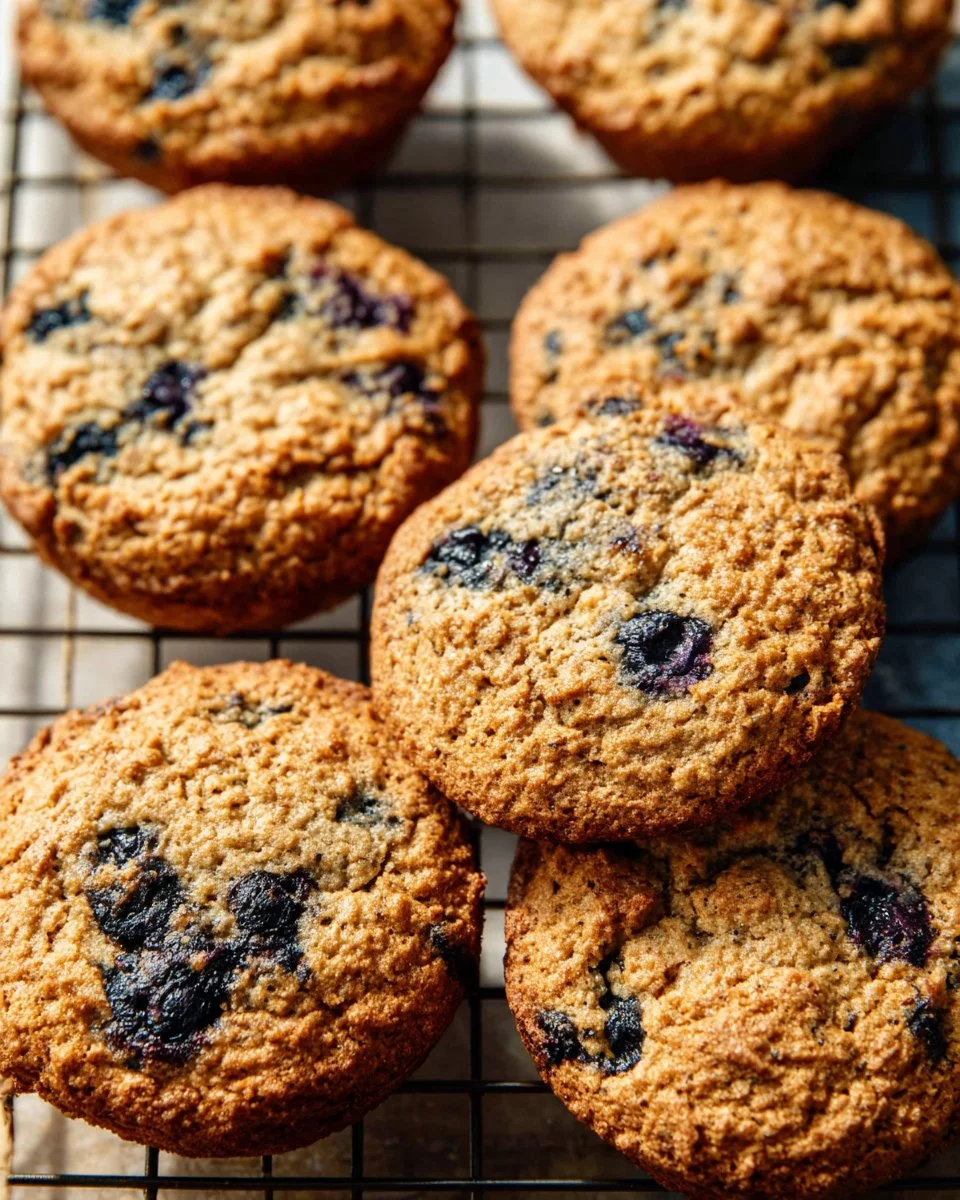 Banana Blueberry Oatmeal Muffins