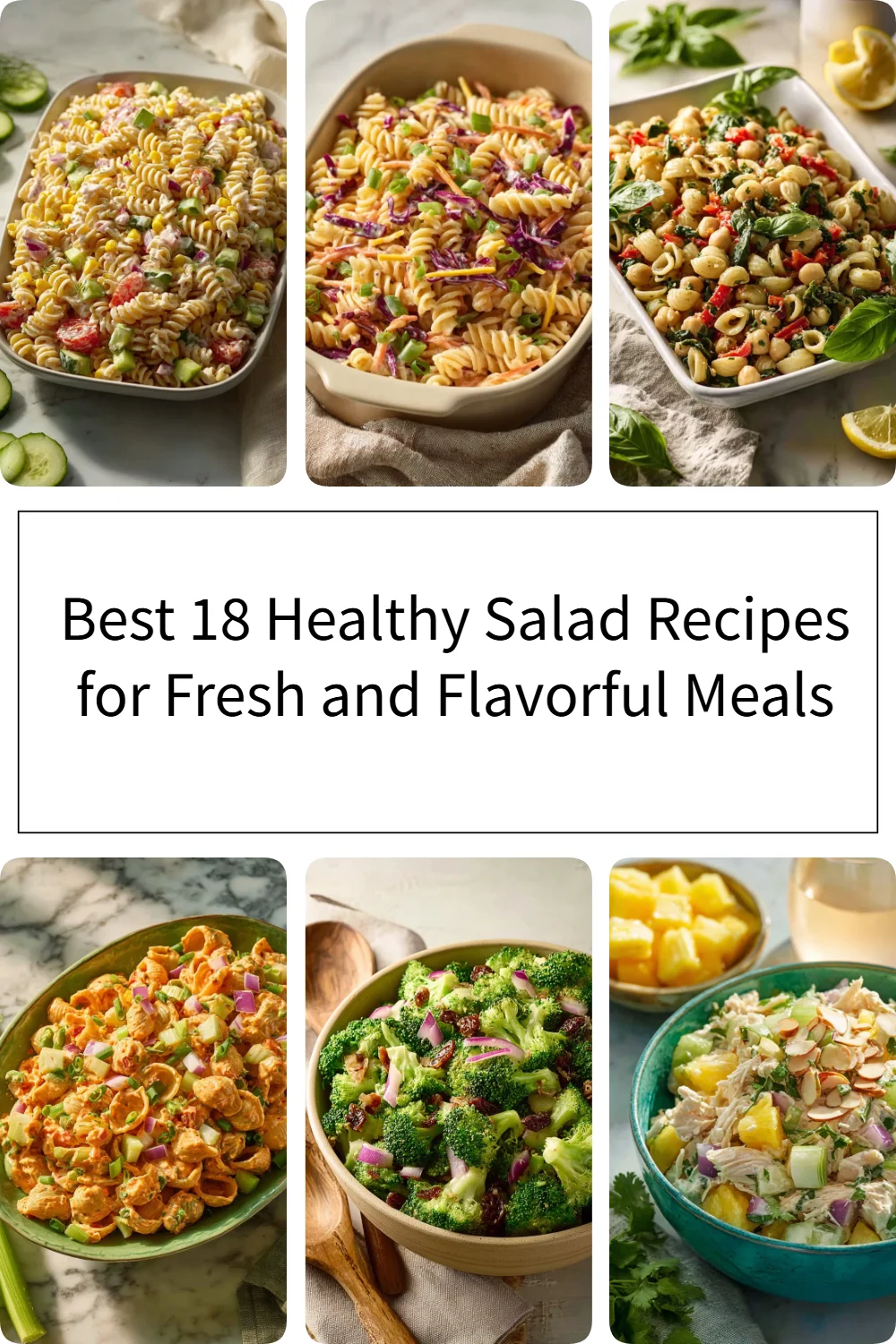 Colorful healthy salad recipes featuring fresh vegetables and dressings