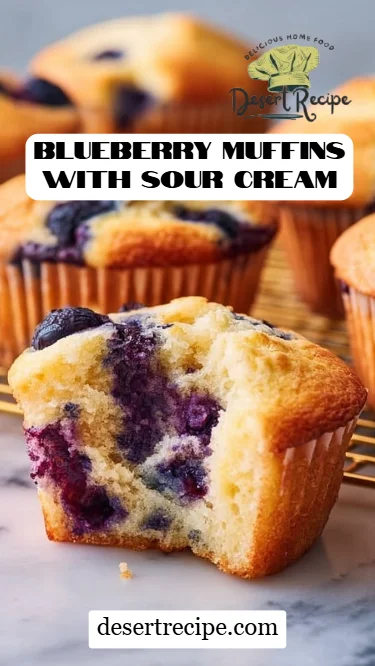 Blueberry Muffins with Sour Cream