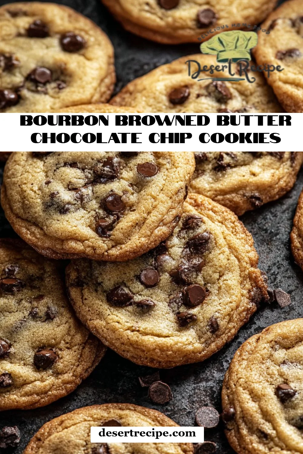 Bourbon Browned Butter Chocolate Chip Cookies
