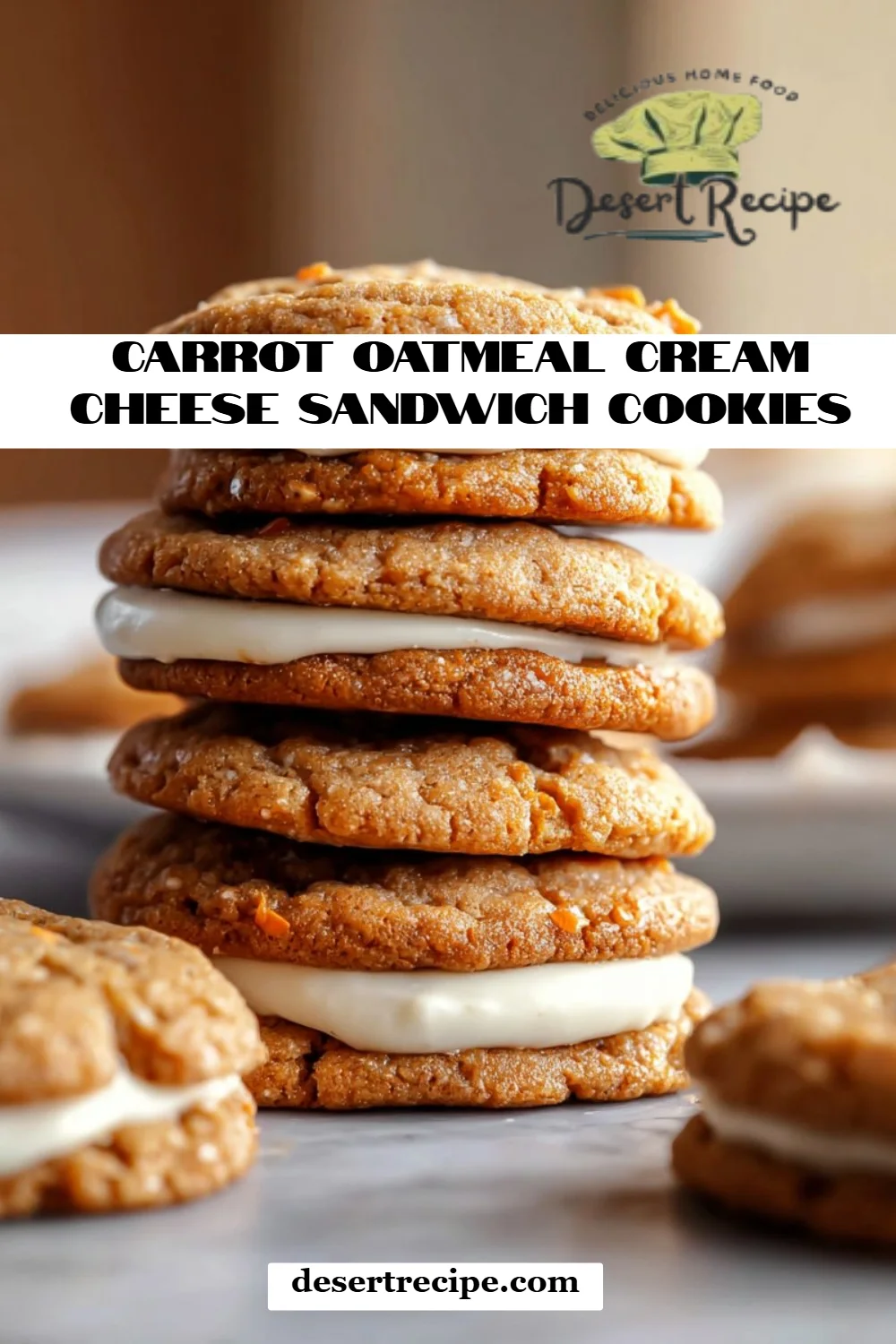 Carrot Oatmeal Cream Cheese Sandwich Cookies