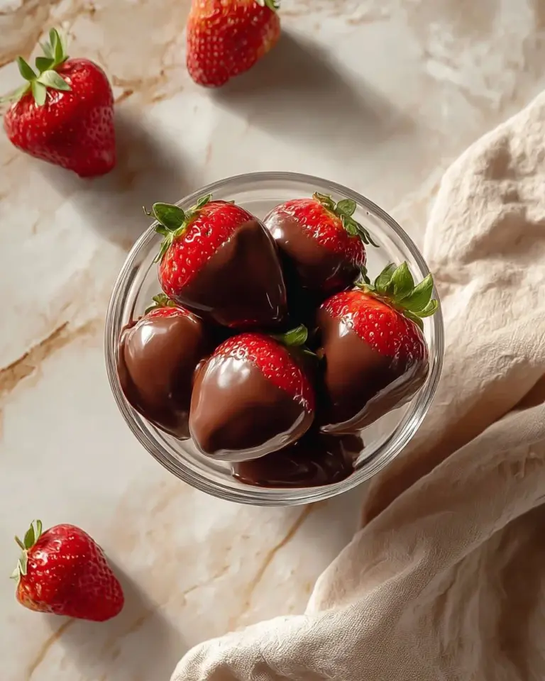 Chocolate covered strawberries in a cup served on a decorative plate