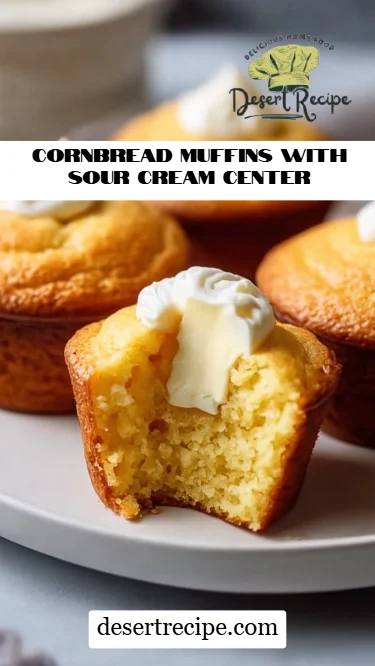 Cornbread Muffins with Sour Cream Center