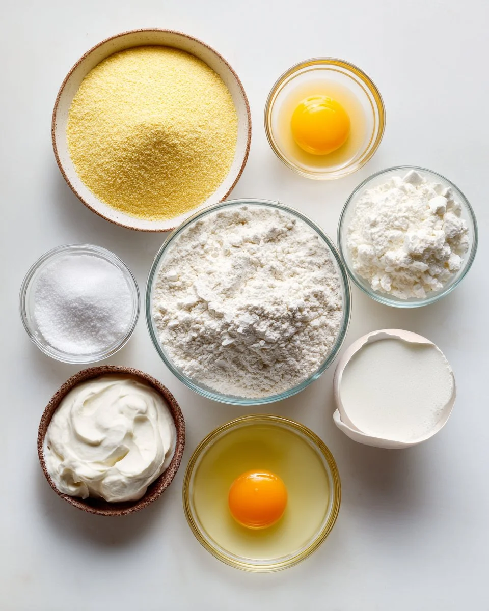 Cornbread Muffins with Sour Cream Center