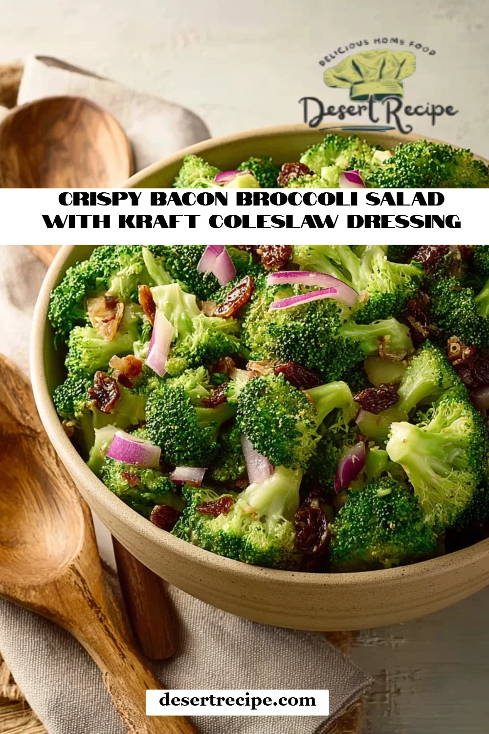 Crispy Bacon Broccoli Salad with Kraft Coleslaw Dressing