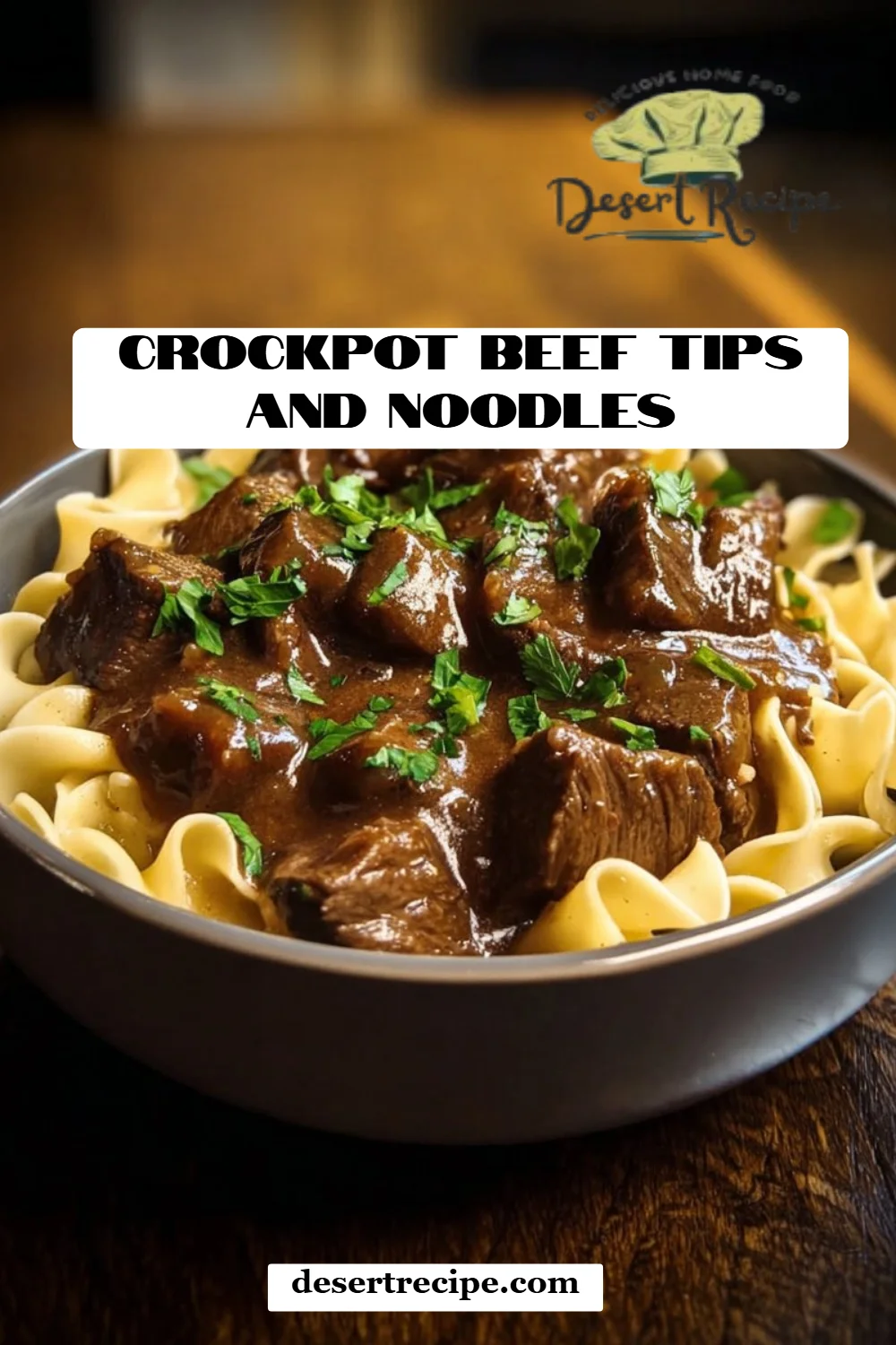 Crockpot Beef Tips and Noodles