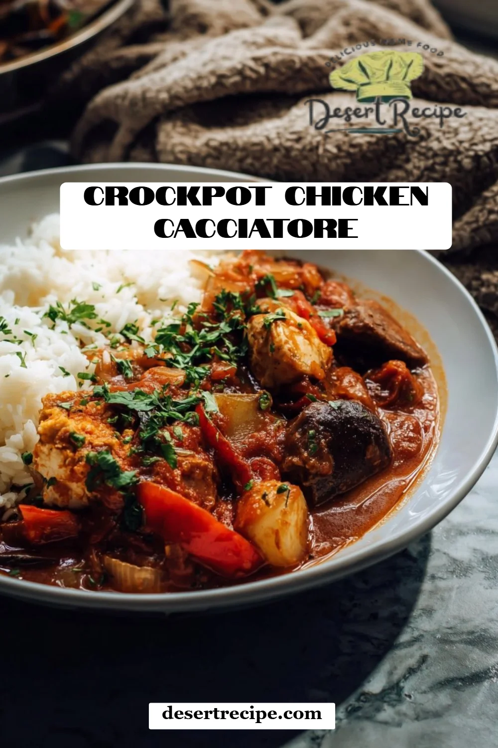 Crockpot Chicken Cacciatore