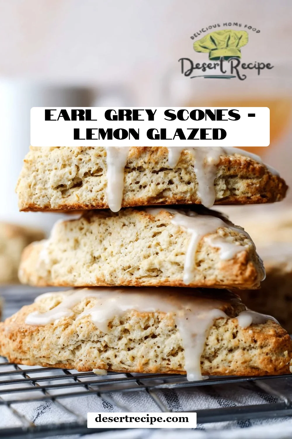 Earl Grey Scones - Lemon Glazed