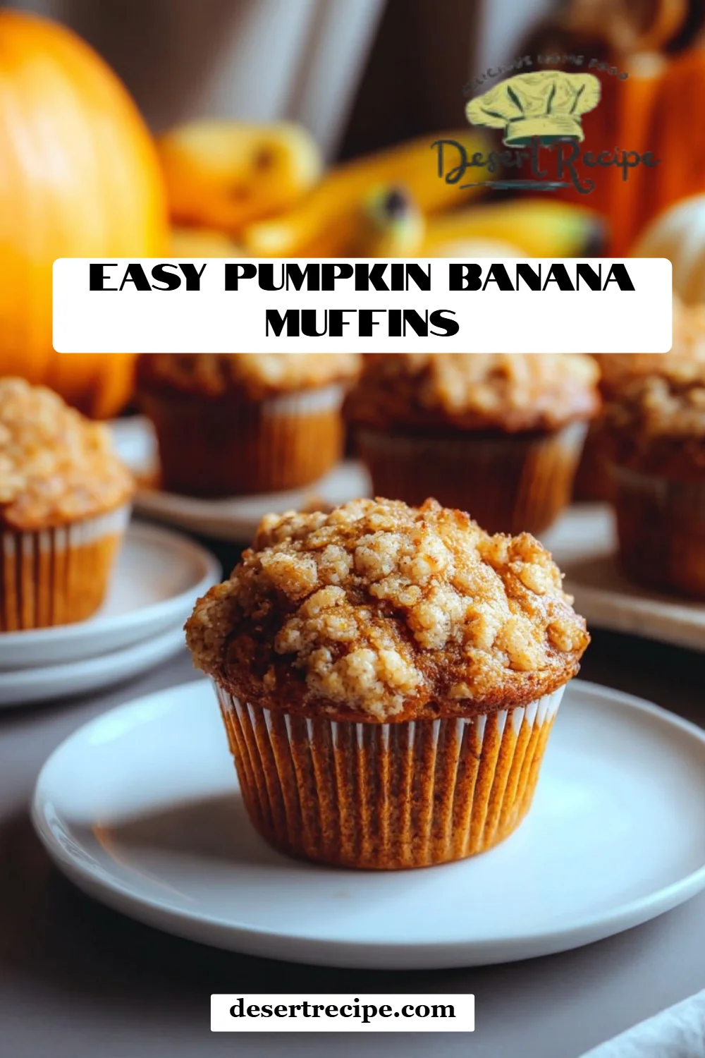 Easy Pumpkin Banana Muffins