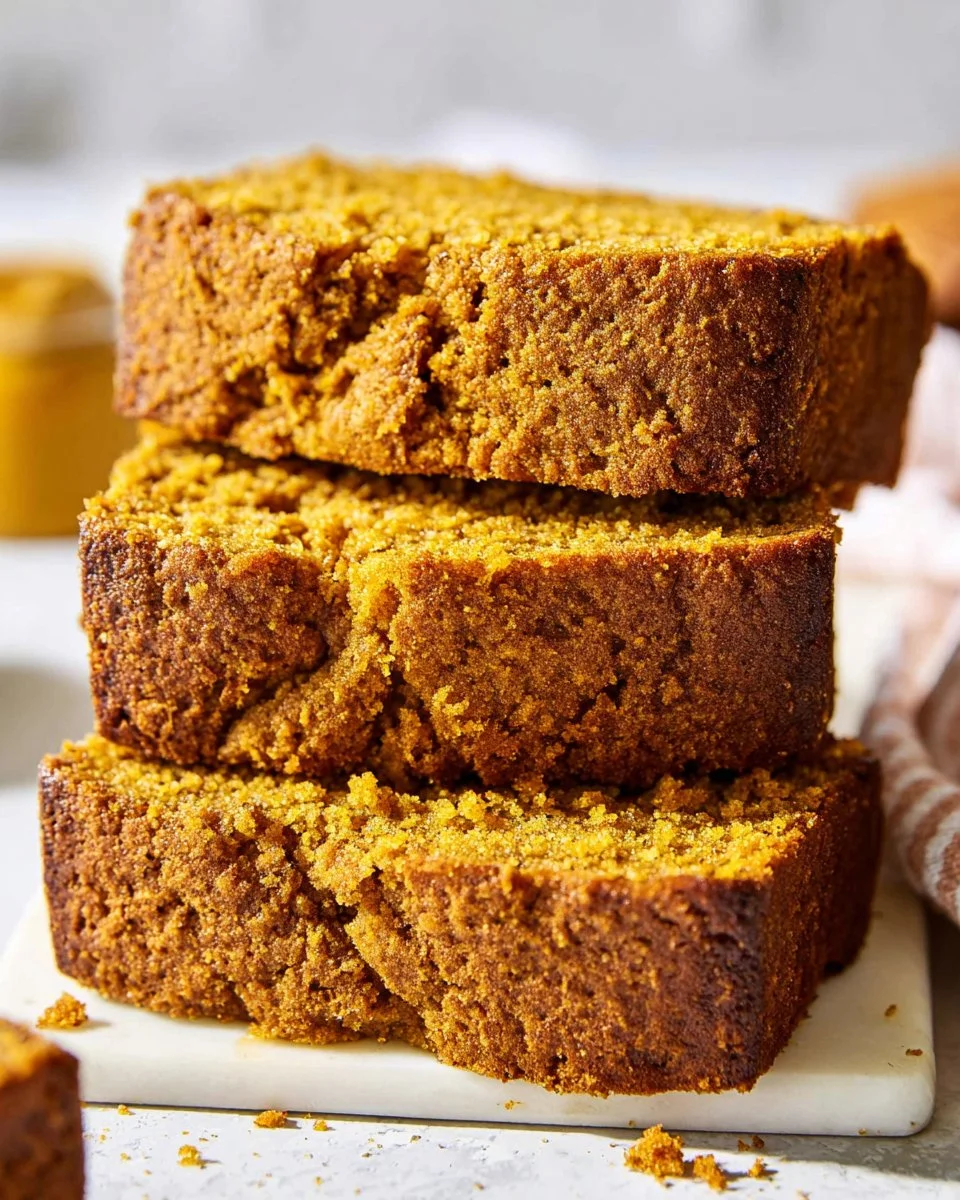 Gluten-free pumpkin loaf fresh out of the oven, ready to be enjoyed.