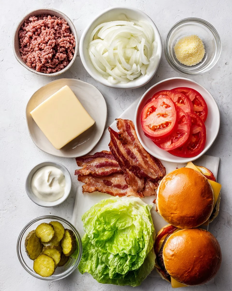 Grilled Chipotle BLT Cheeseburgers