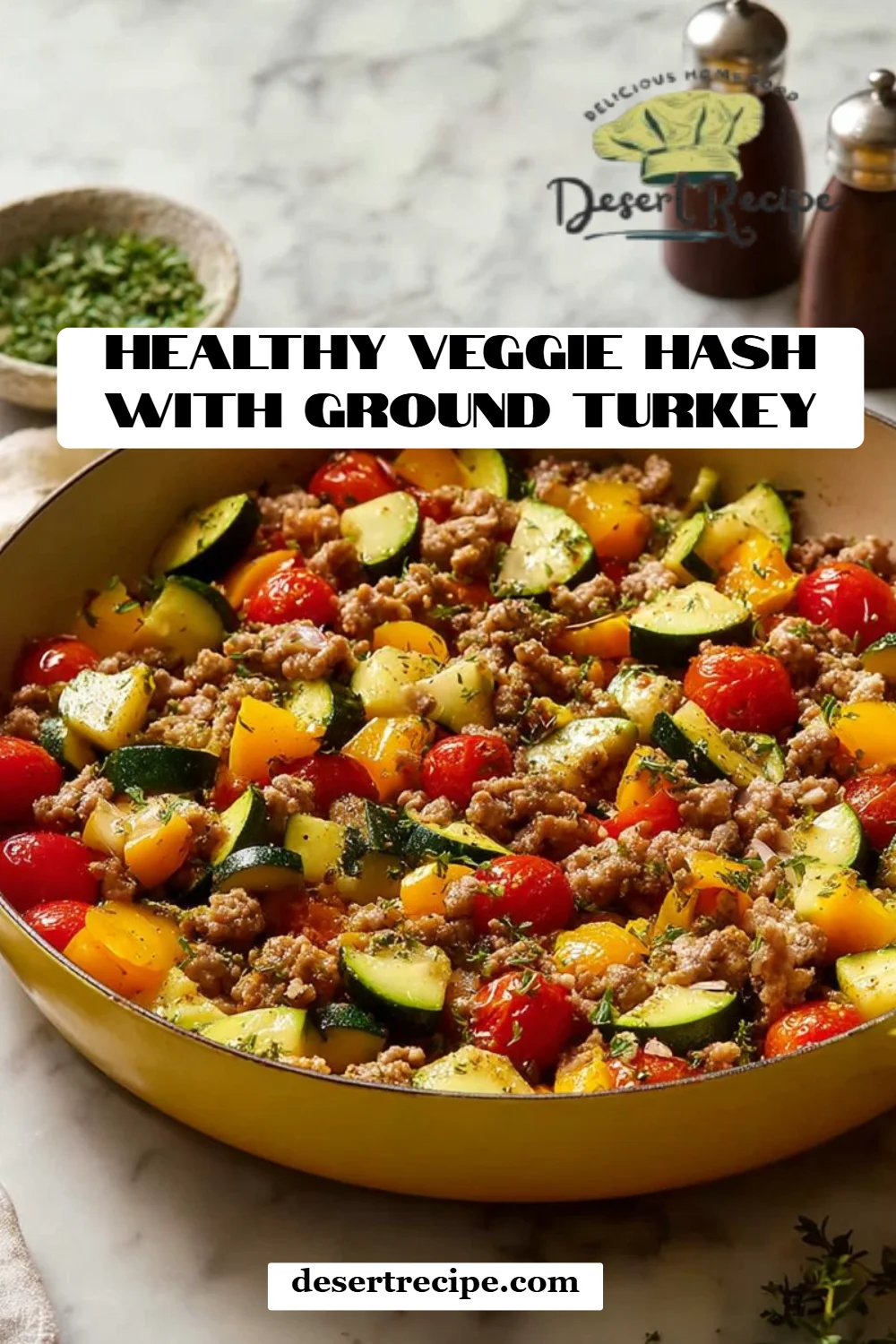 Healthy Veggie Hash with Ground Turkey