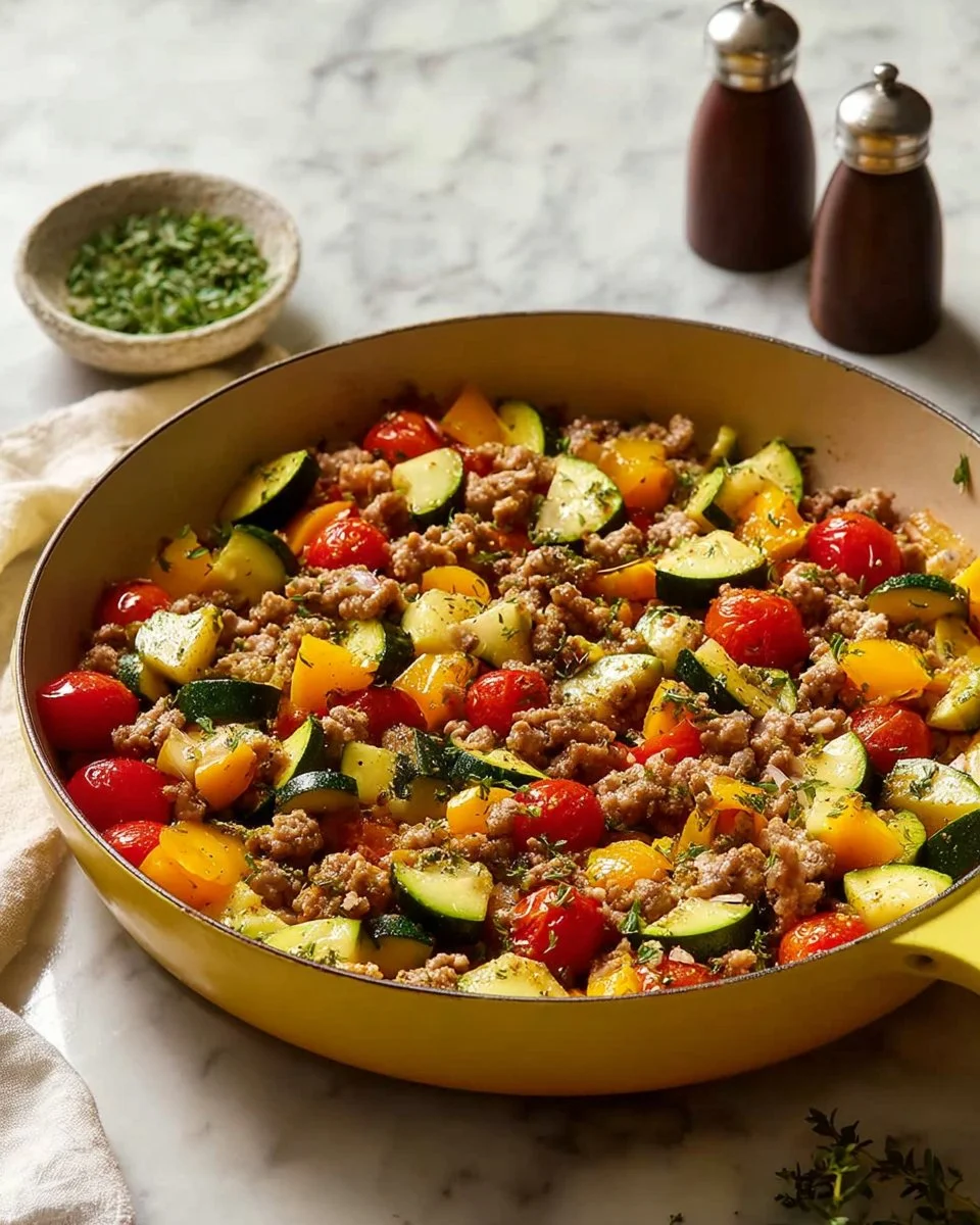 Healthy Veggie Hash with Ground Turkey