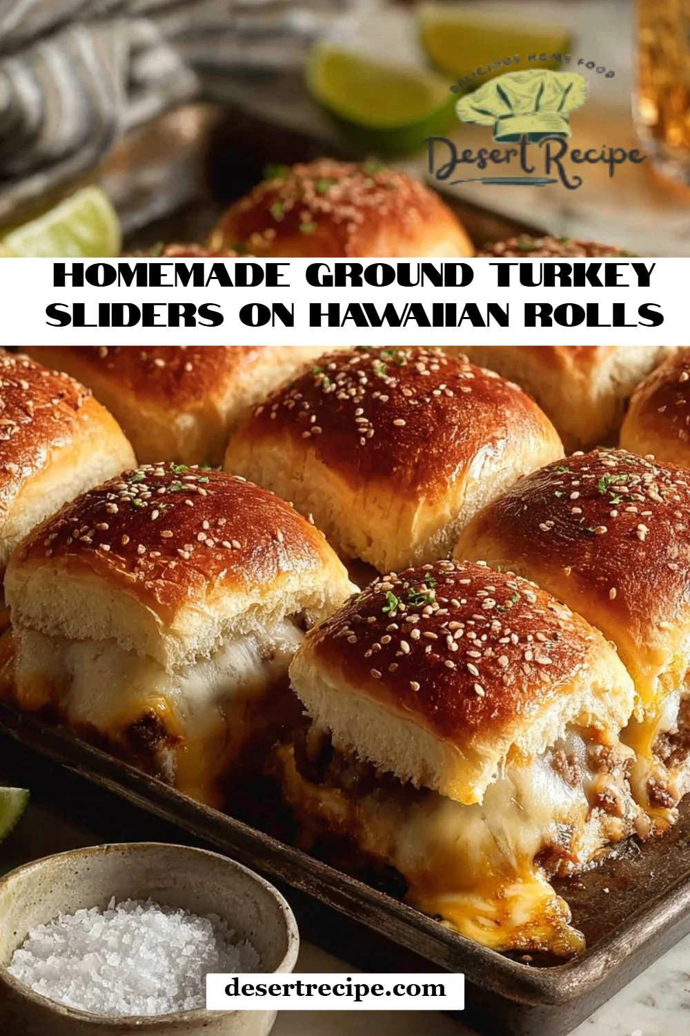 Homemade Ground Turkey Sliders on Hawaiian Rolls