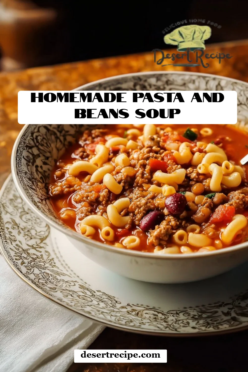 Homemade Pasta and Beans Soup