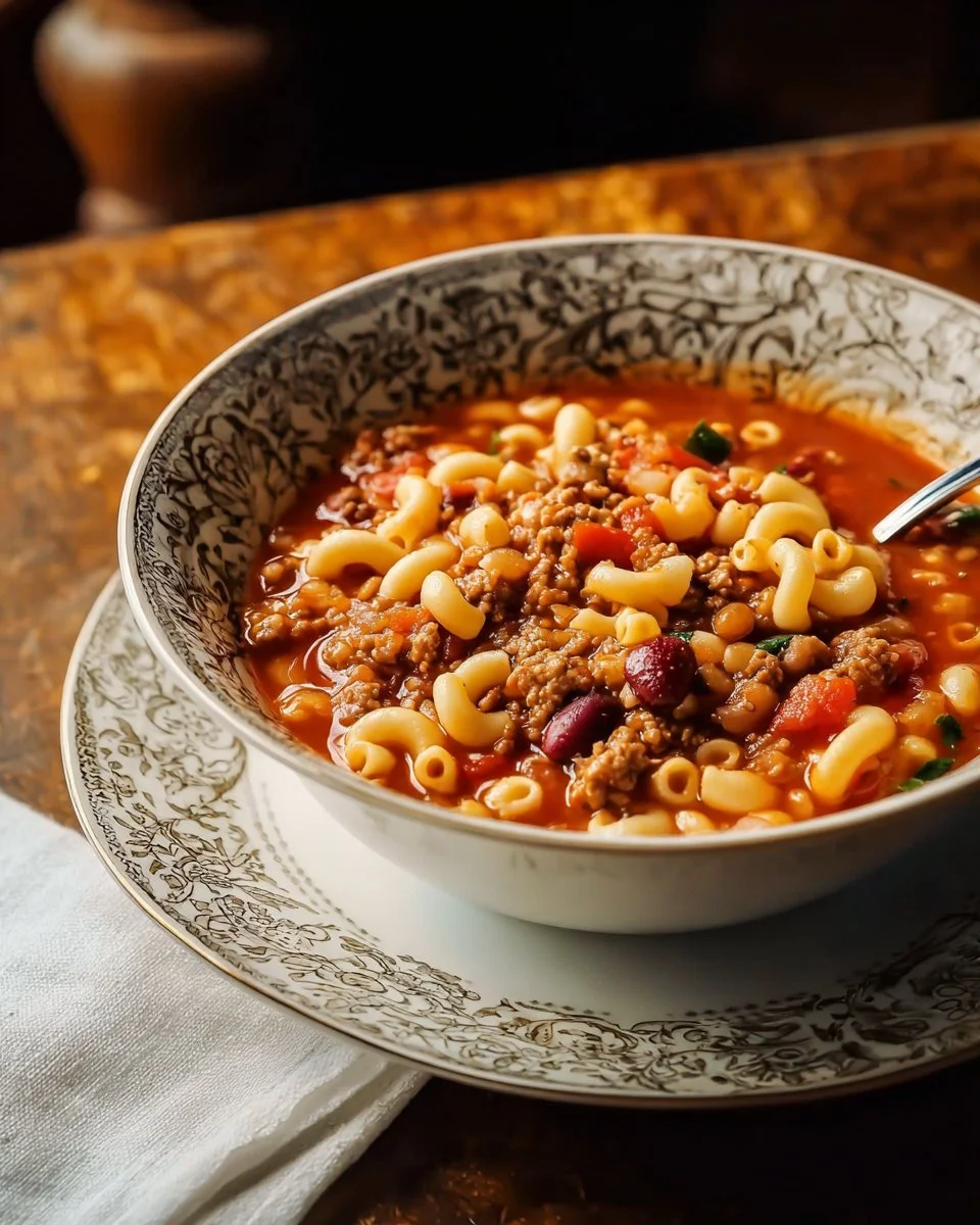 Homemade Pasta and Beans Soup
