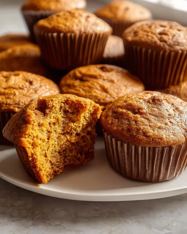 Freshly baked pumpkin muffins with spices and a golden crust