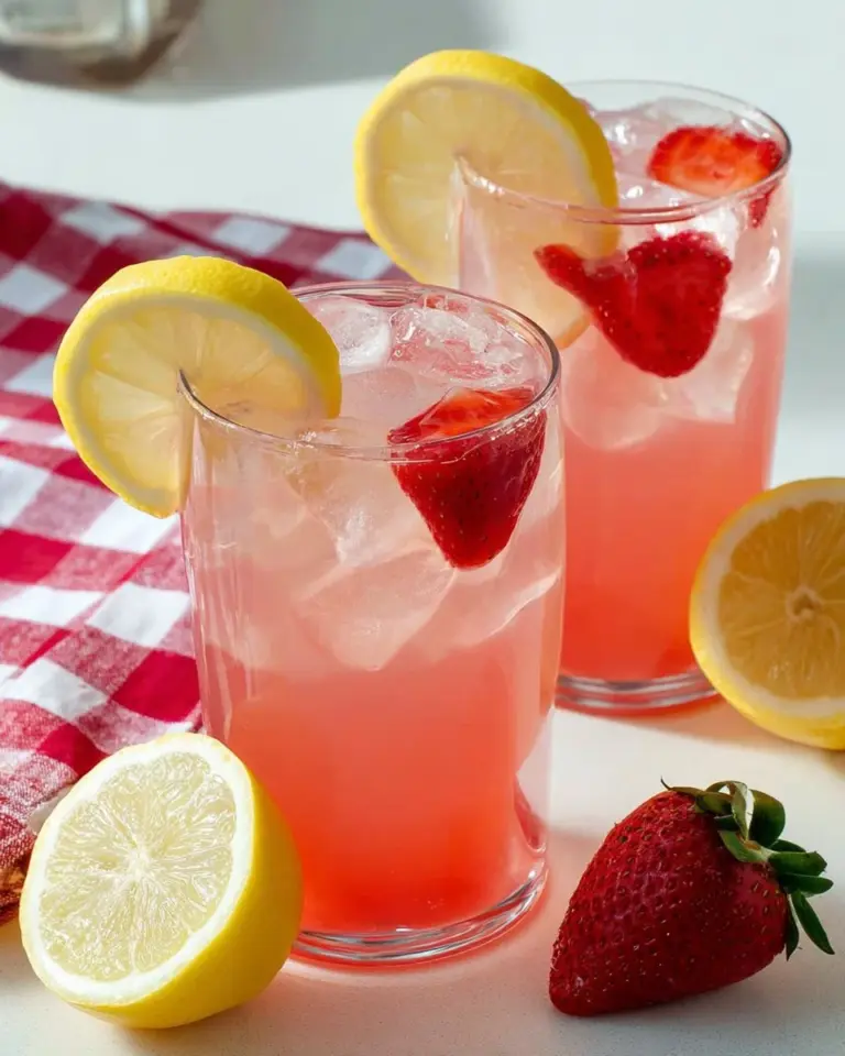 Refreshing rhubarb lemonade in a glass with ice and lemon slices