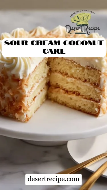 Sour Cream Coconut Cake