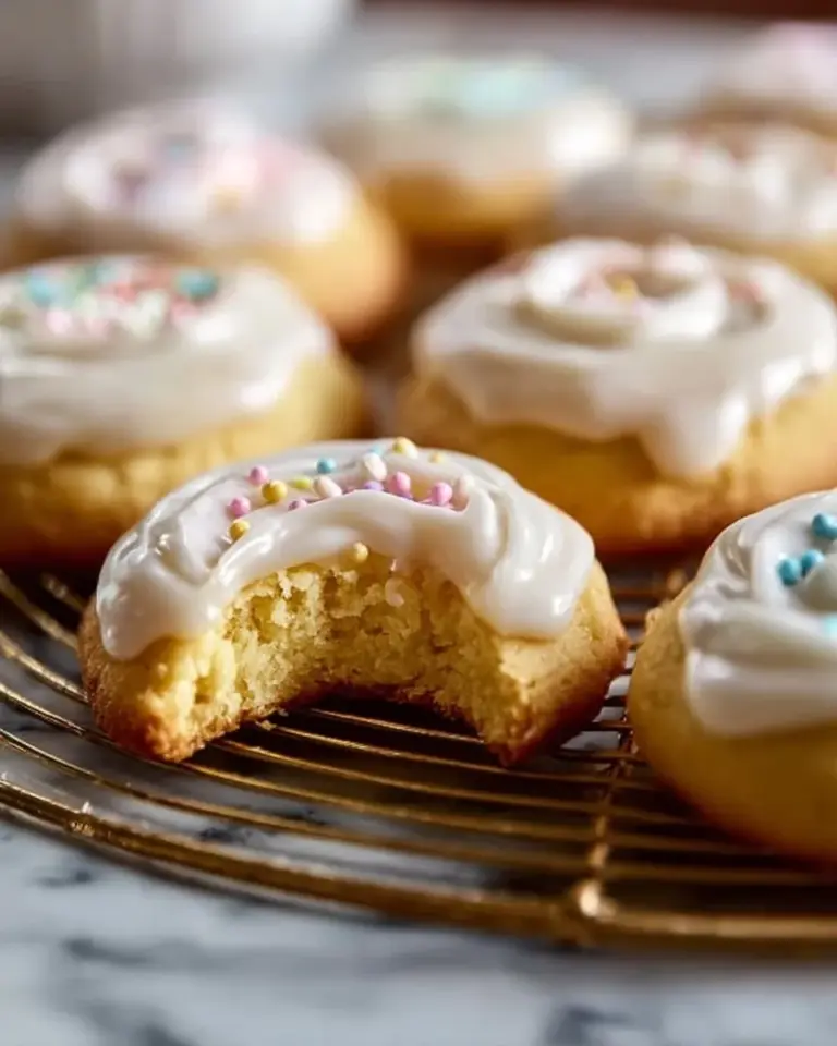 Delicious thumbprint cookies with colorful icing topping on a baking tray.