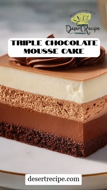 Triple Chocolate Mousse Cake