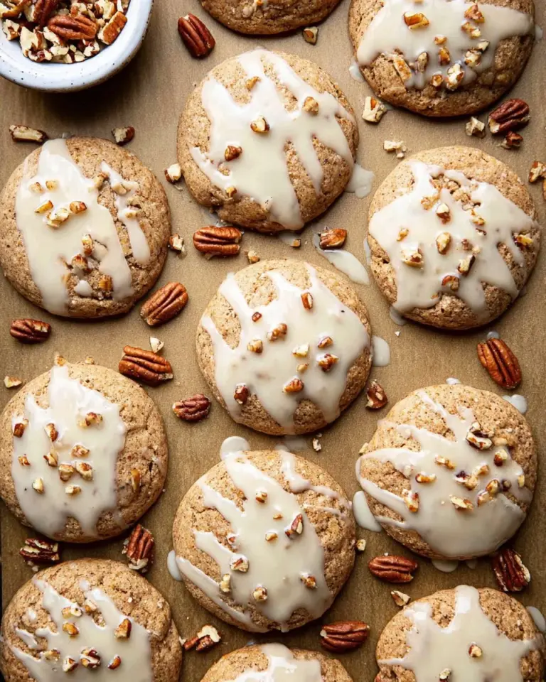 Delicious White Chocolate Maple Pecan Cookies with pecans on a plate