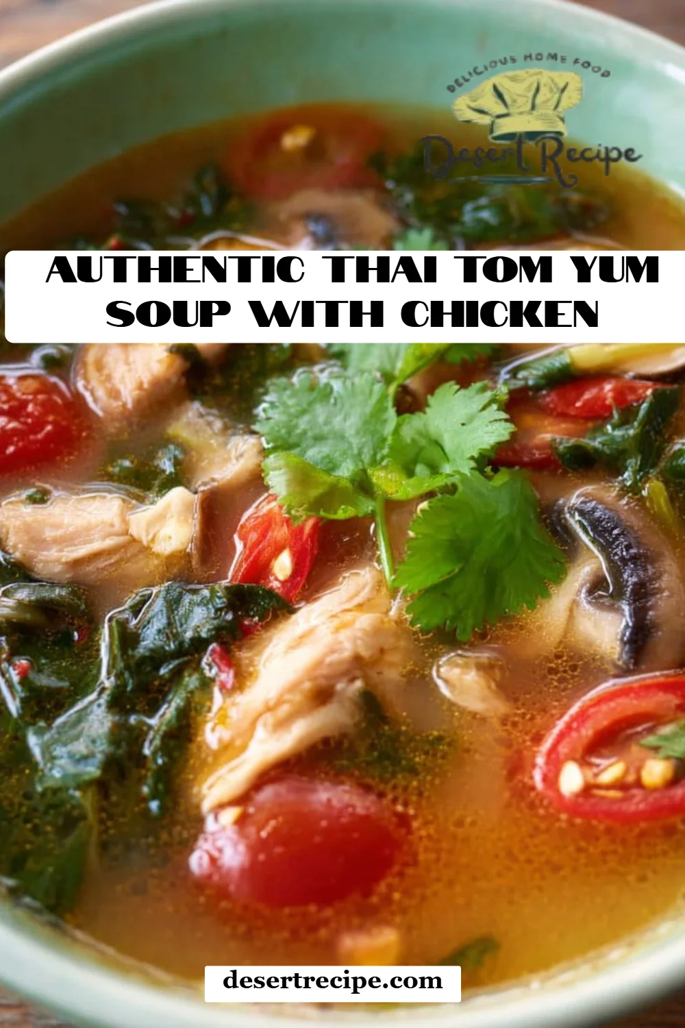 Authentic Thai Tom Yum Soup with Chicken