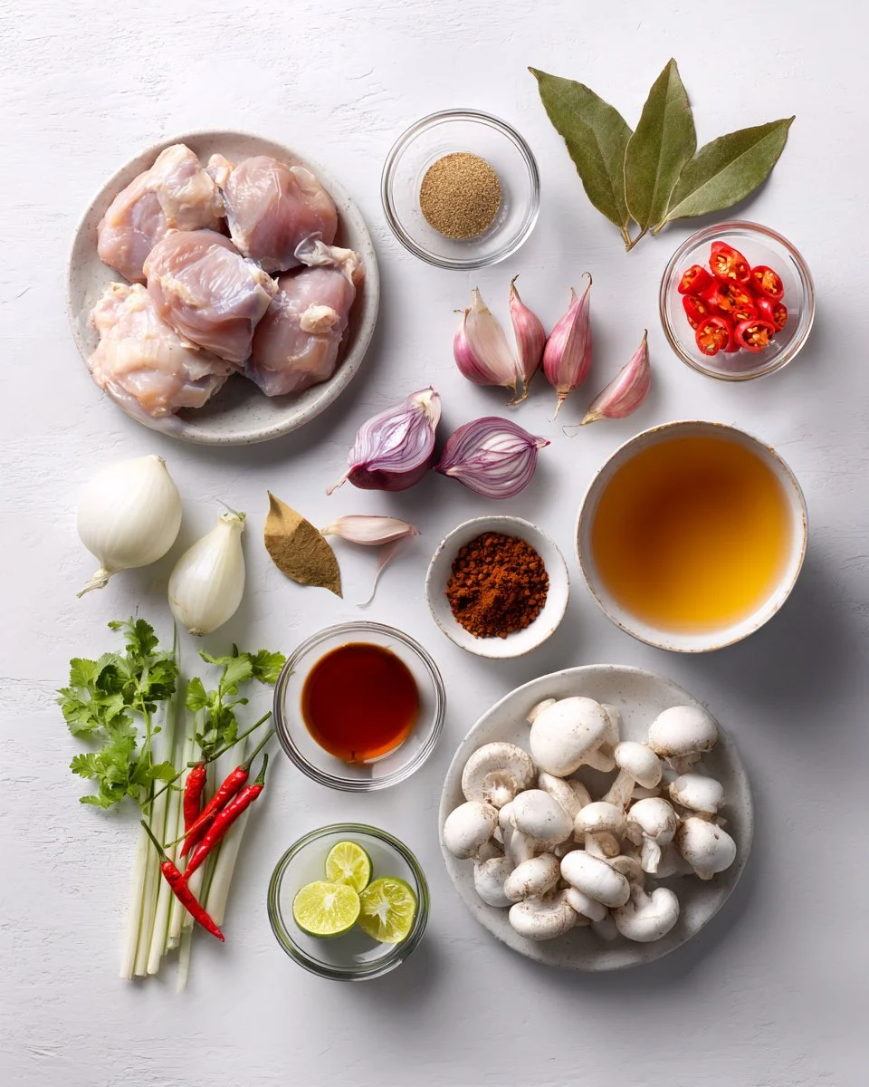 Authentic Thai Tom Yum Soup with Chicken