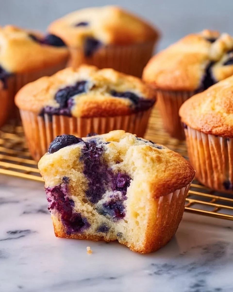 Blueberry Muffins with Sour Cream