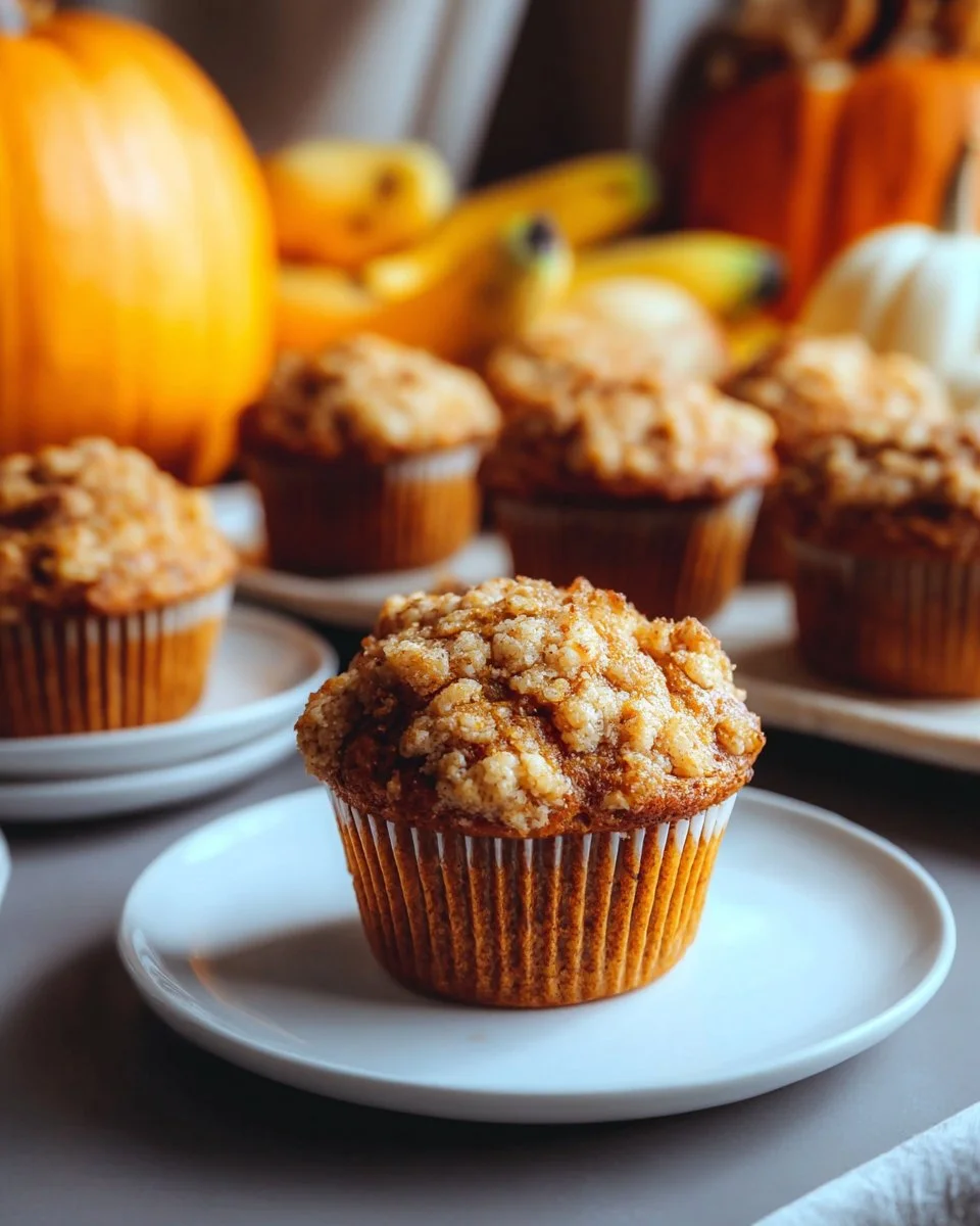 Easy Pumpkin Banana Muffins
