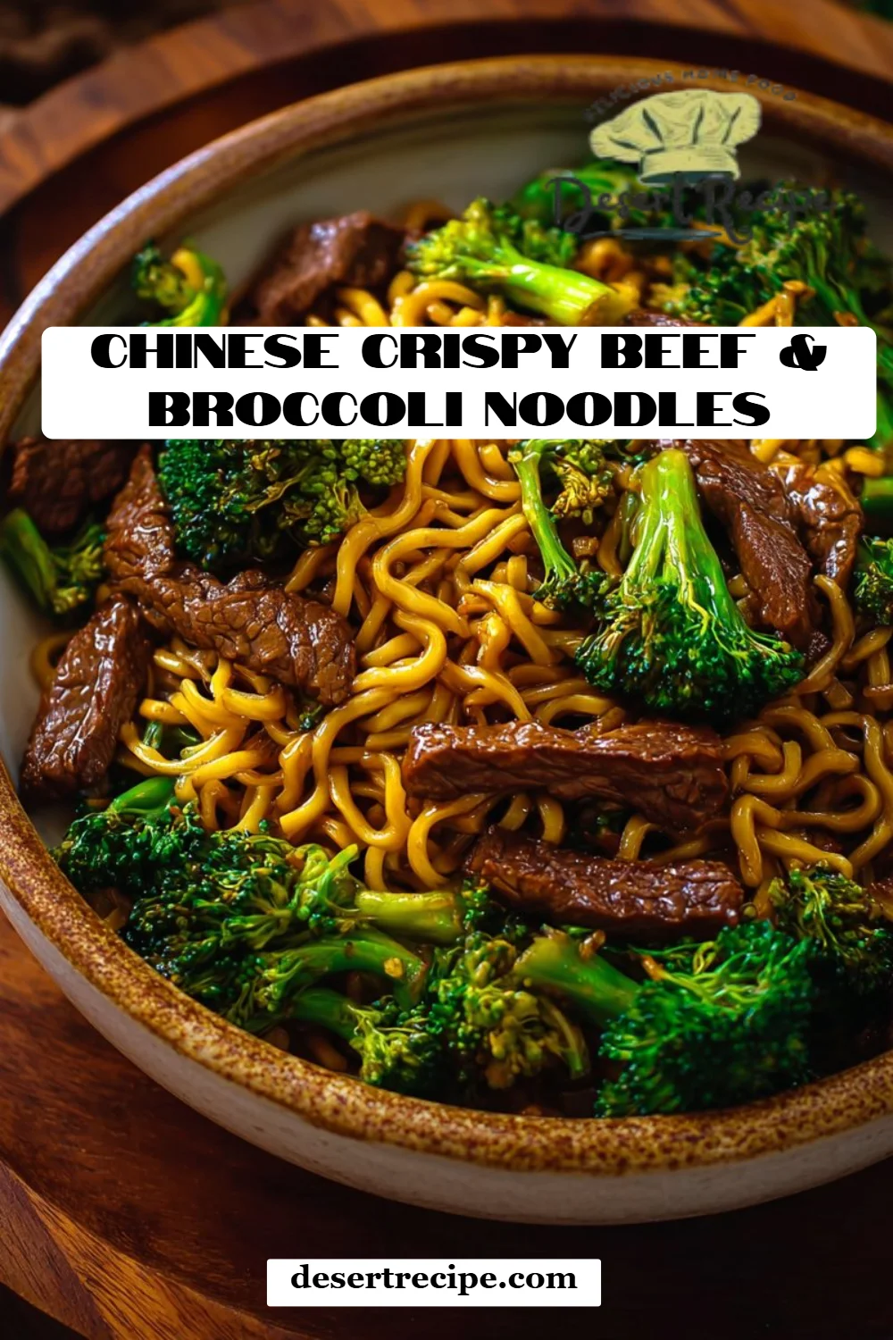 Chinese Crispy Beef & Broccoli Noodles