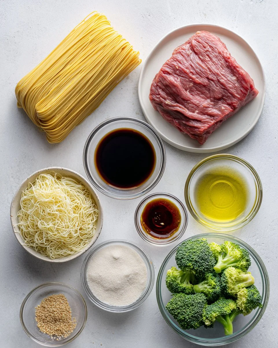 Chinese Crispy Beef & Broccoli Noodles