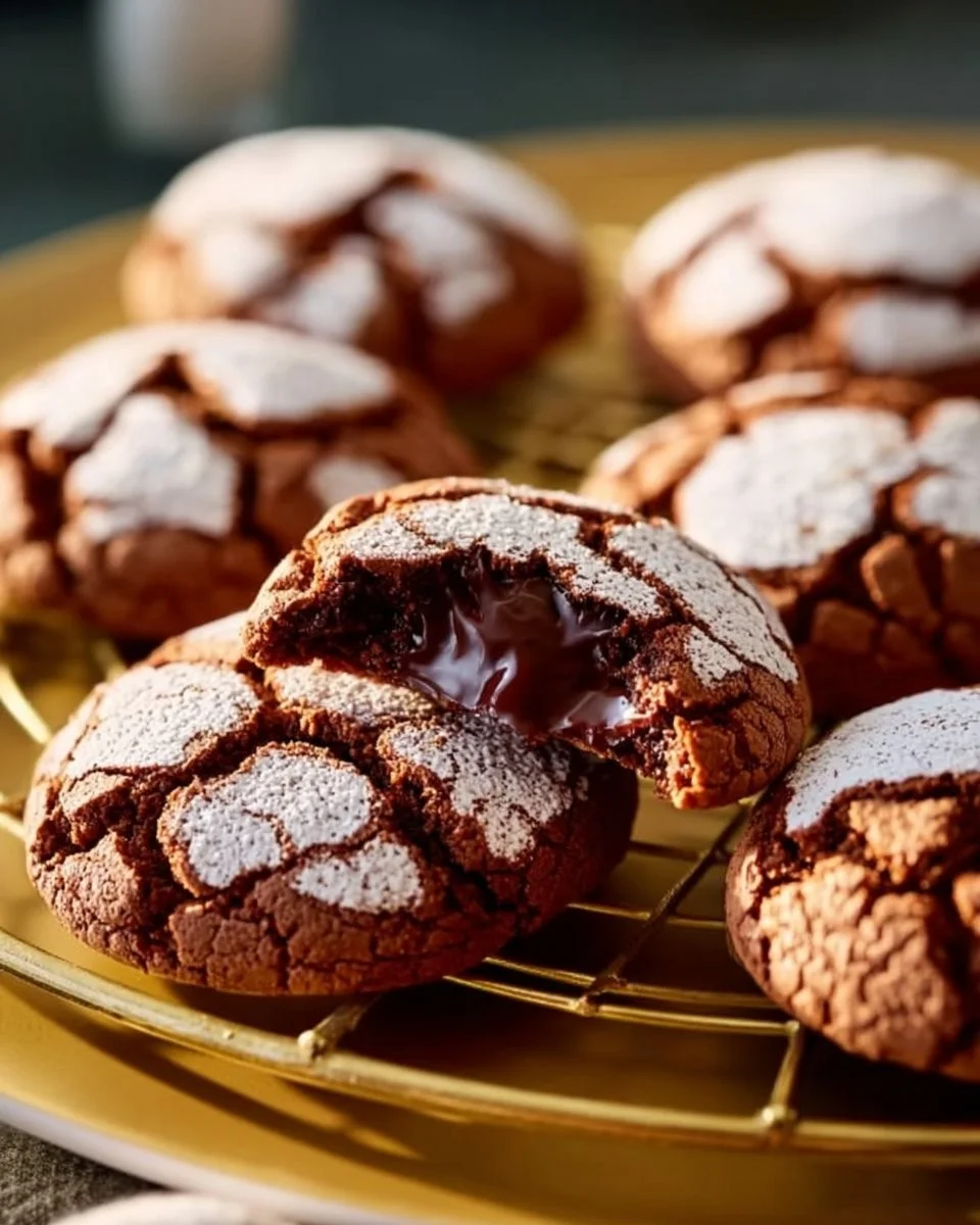 Chocolate Espresso Crinkle Cookies, rich chocolate cookies with a coffee twist
