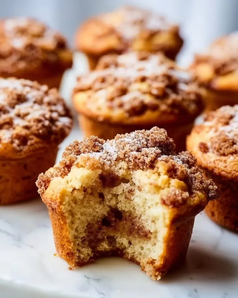 Delicious Cinnamon Coffee Cake Muffins on a plate