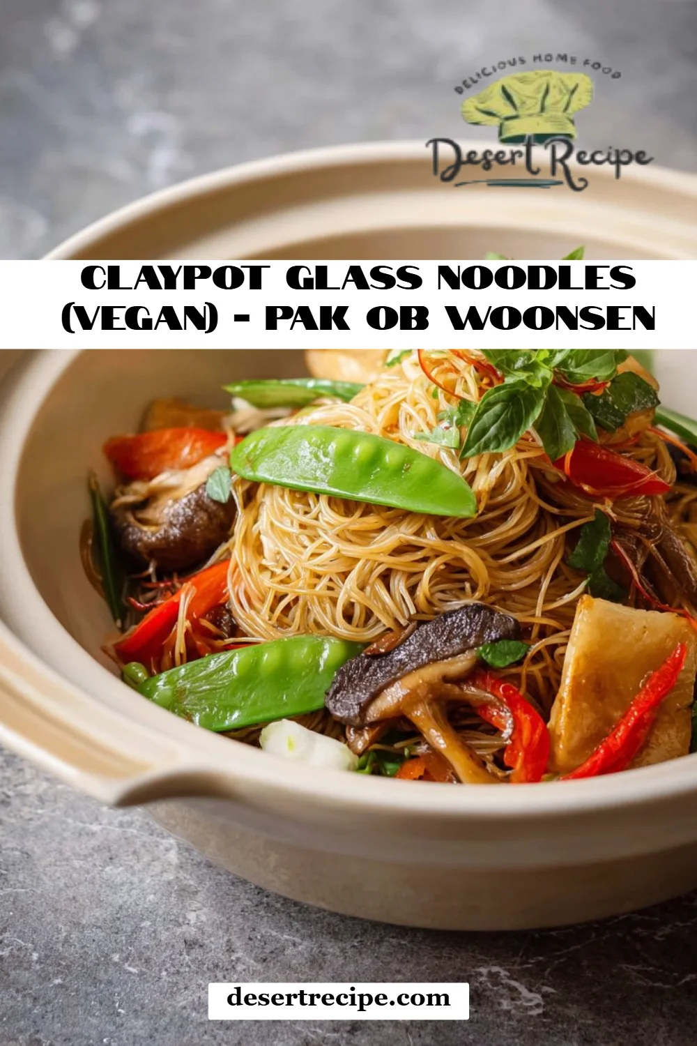 Claypot Glass Noodles (Vegan) - Pak Ob Woonsen