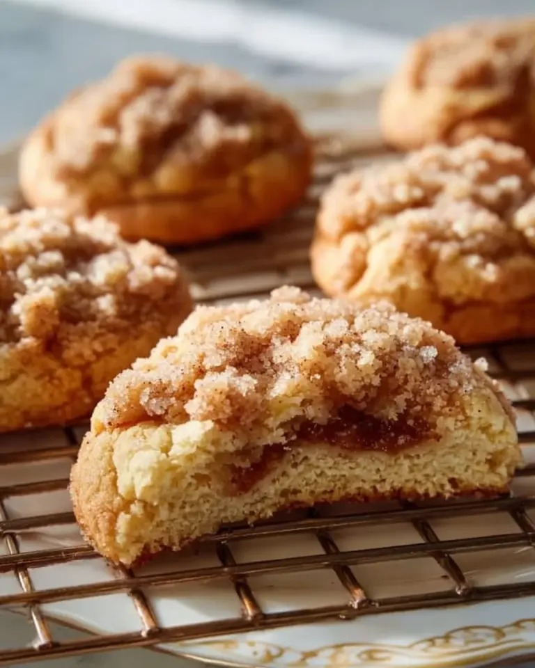 Delicious coffee cake cookies with a crumbly texture and coffee flavor