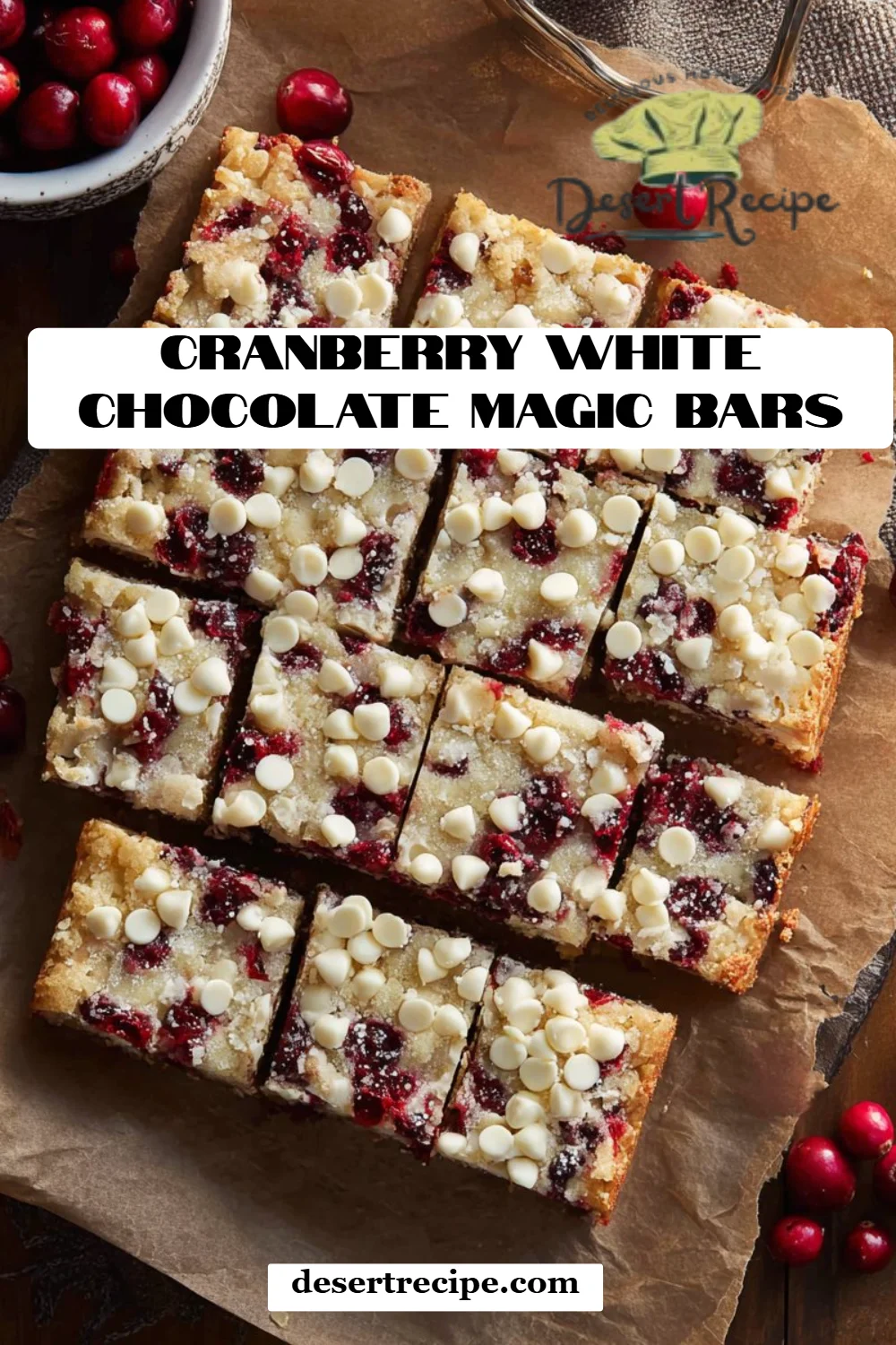 Cranberry White Chocolate Magic Bars